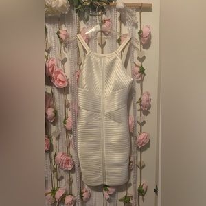 BCBG light crème dress worn once
